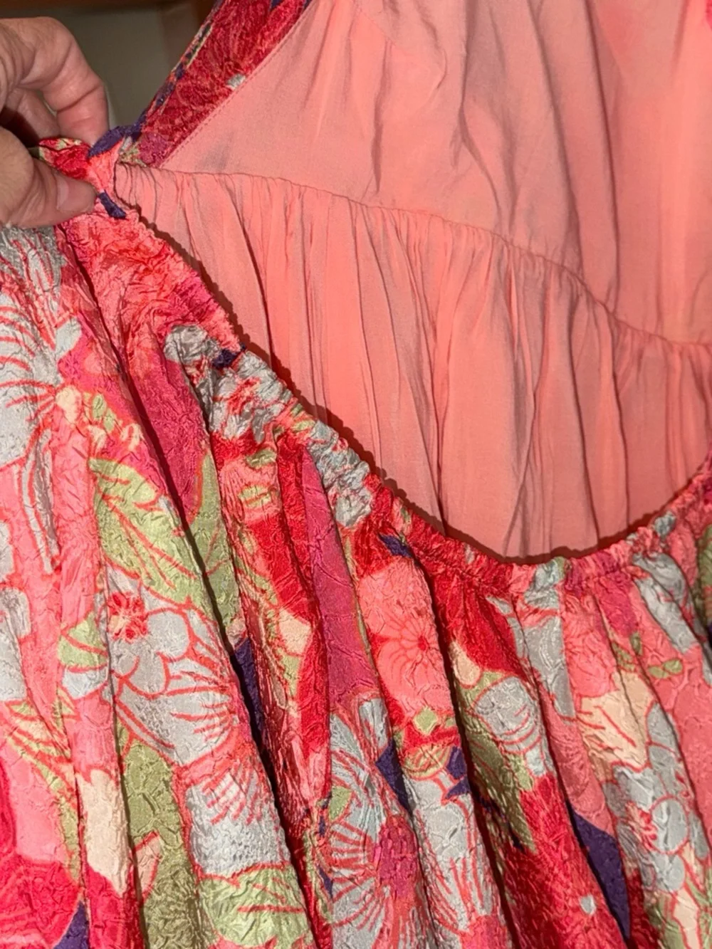 Free People PassionflowerPink Floral Halter Crinkle Fabric Lined Dress Sz M - Picture 15 of 16